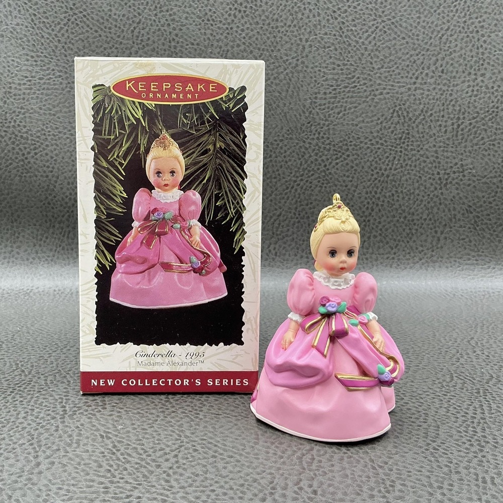 Hallmark Keepsake Cinderella 1995 Ornament Madame Alexander Pink 1996 W Box